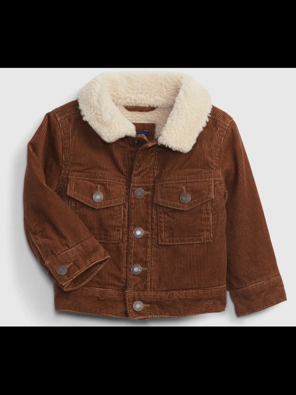 GAP BabyGap Sherpa lined Corduroy Jacket - Brown
